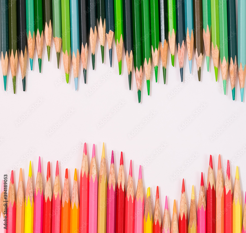 Color pencils isolated on white background Color pencils isolated on white background
