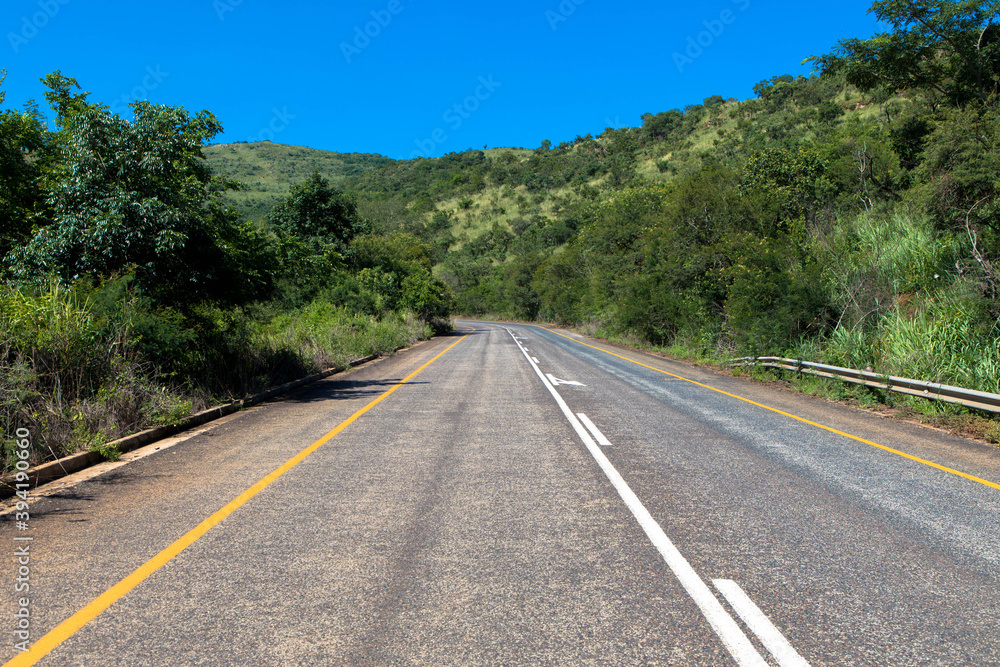 Country road along the Panorama Route in South Africa