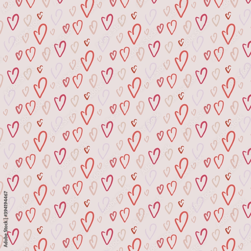 Seamless pattern. Valentines Day background with modern calligraphy and hearts. Scrapbooking paper. Vector illustration. Seamless pattern. Valentines Day background with modern calligraphy and hearts. Scrapbooking paper. Vector illustration.