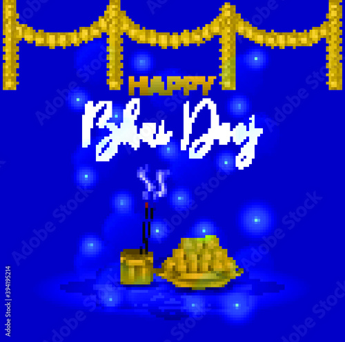 Festival happy bhai dooj indian  puja thali celebration , background traditional religius diwali hindu culture