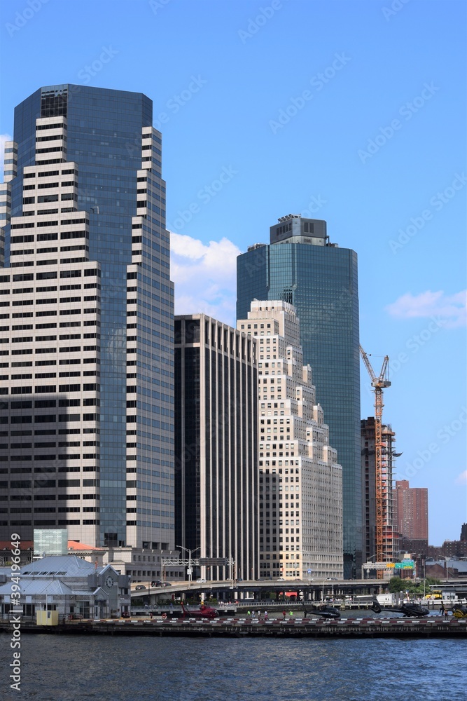 NYC New York City Skyline and a New Building under Construction