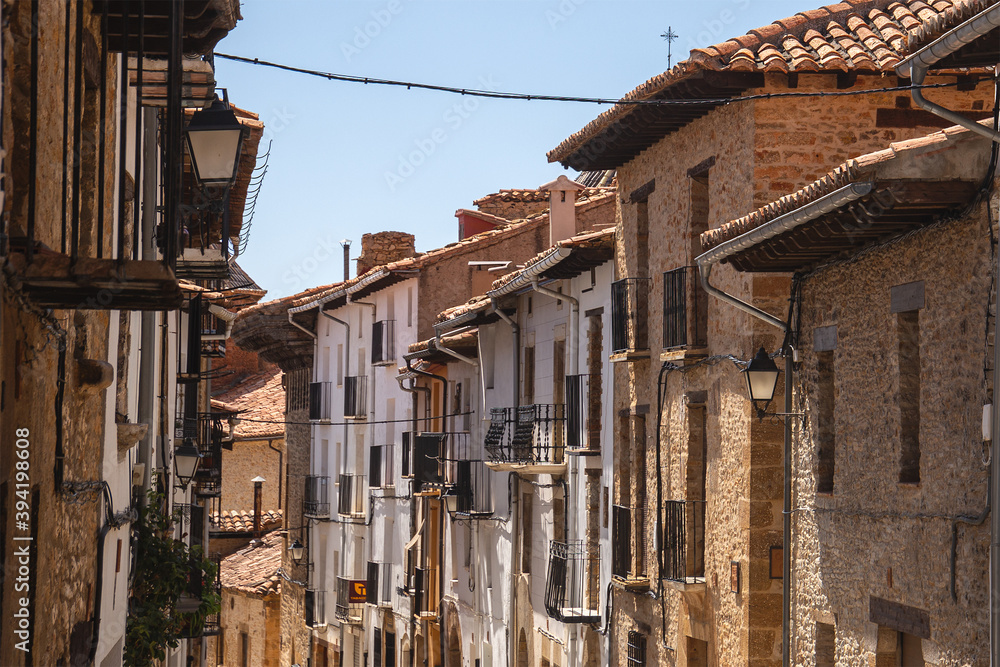 Old Houses in Iglesuela del Cid, Teruel, Spain