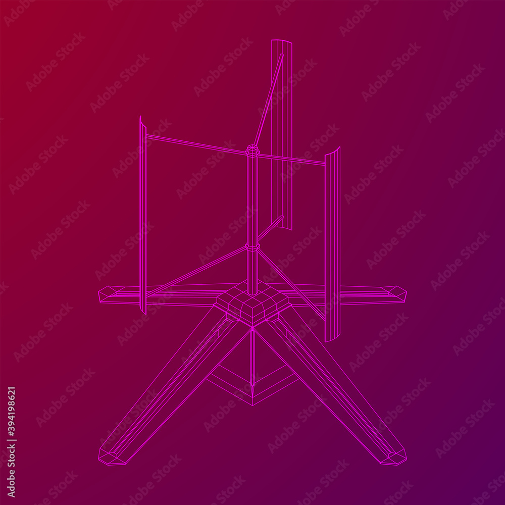 Darrieus wind turbine. Windmill generator Darrieus wind turbine. Windmill generator