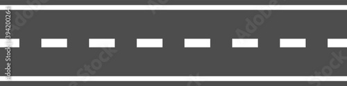 A horizontal straight road. Asphalt road straight, highway.Vector illustration.