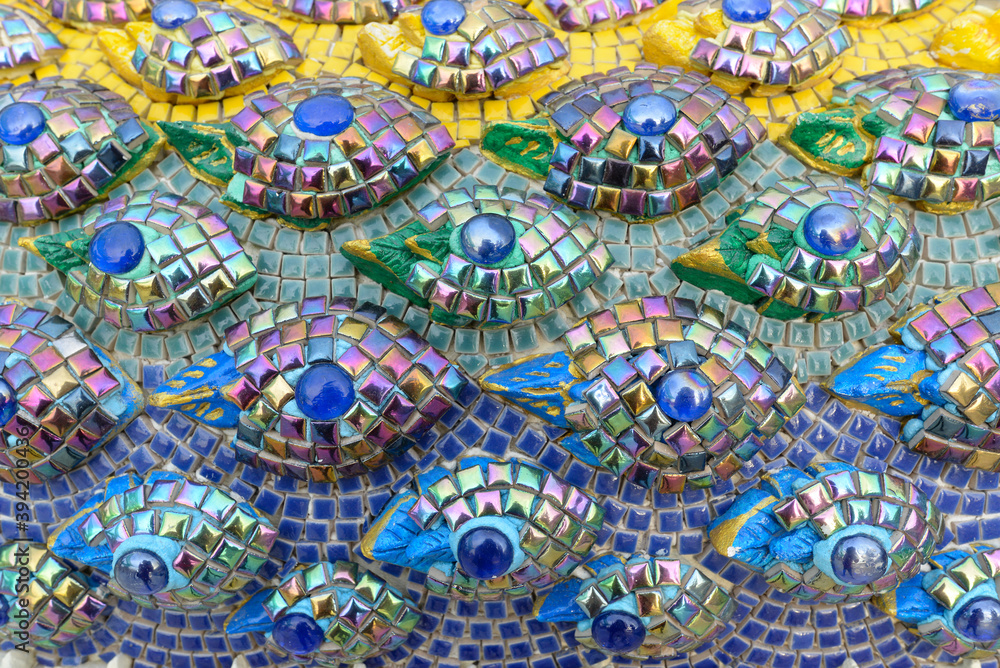 Fototapeta premium Mosaic background image With a multi-colored pattern