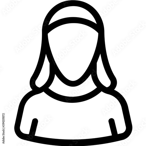 

Lady Line Vector Icon
