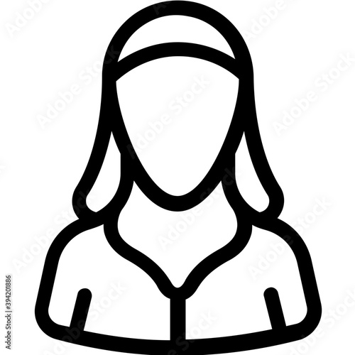 

Lady Line Vector Icon

