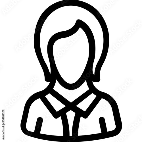 

Lady Line Vector Icon
