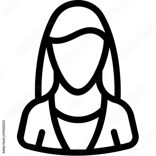 

Lady Line Vector Icon
