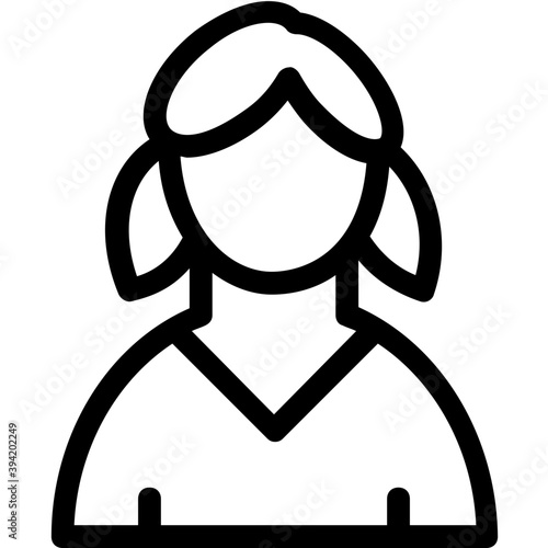 

Lady Line Vector Icon
