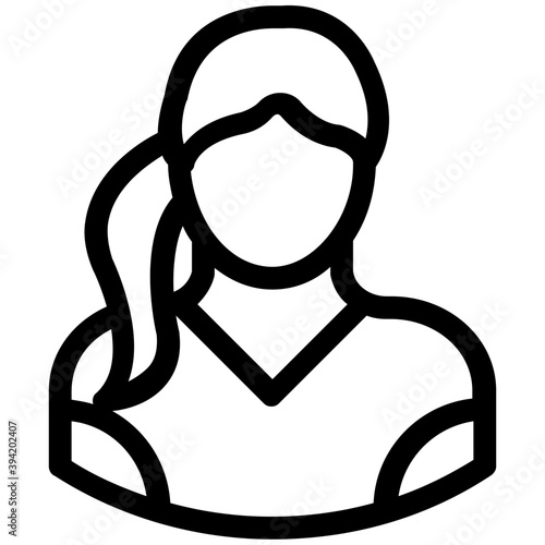 
Lady Line Vector Icon
