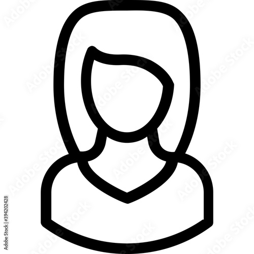 
Lady Line Vector Icon

