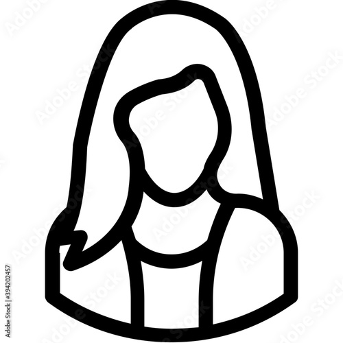 
Lady Line Vector Icon
