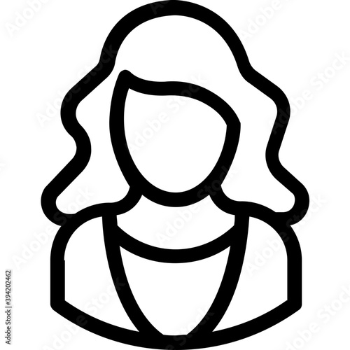 
Lady Line Vector Icon
