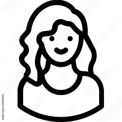 
Lady Line Vector Icon
