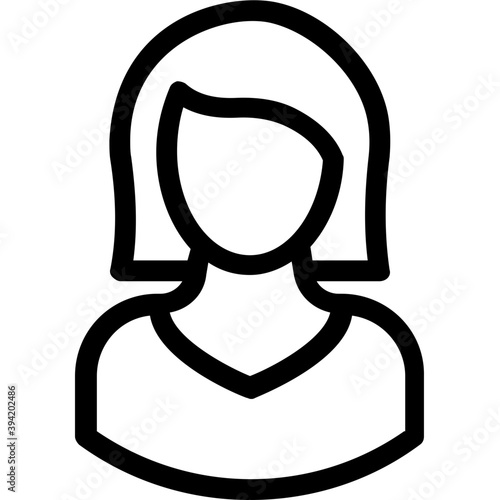 
Lady Line Vector Icon
