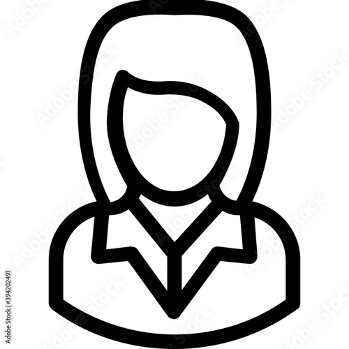 
Lady Line Vector Icon
