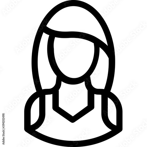 
Lady Line Vector Icon
