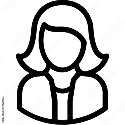 
Lady Line Vector Icon
