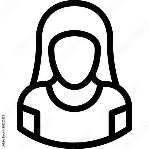 
Lady Line Vector Icon
