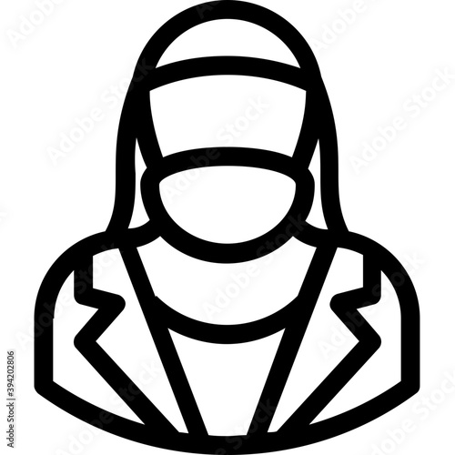 
Lady Line Vector Icon
