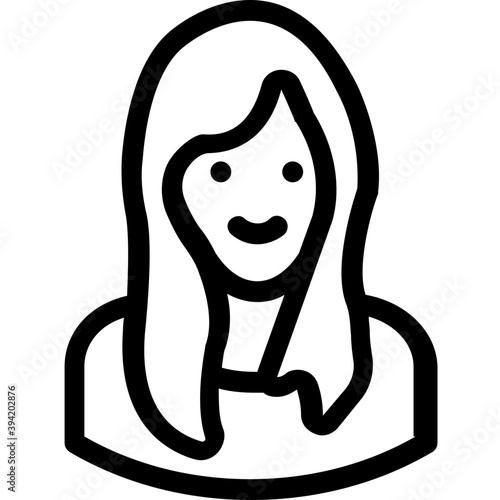 
Lady Line Vector Icon
