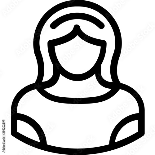 
Lady Line Vector Icon
