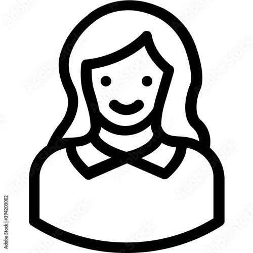 
Lady Line Vector Icon
