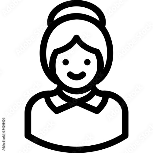 
Lady Line Vector Icon
