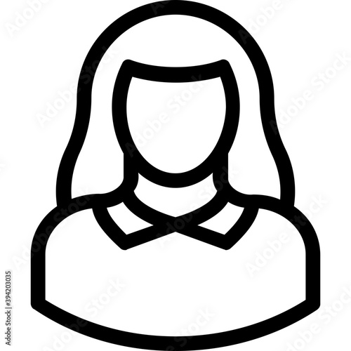 
Lady Line Vector Icon
