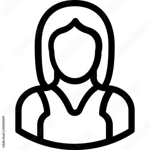
Lady Line Vector Icon
