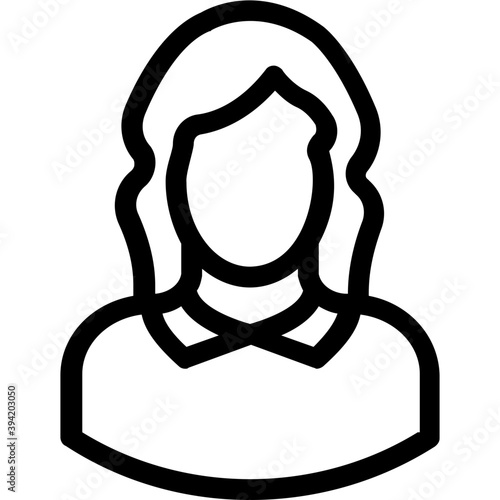 
Lady Line Vector Icon
