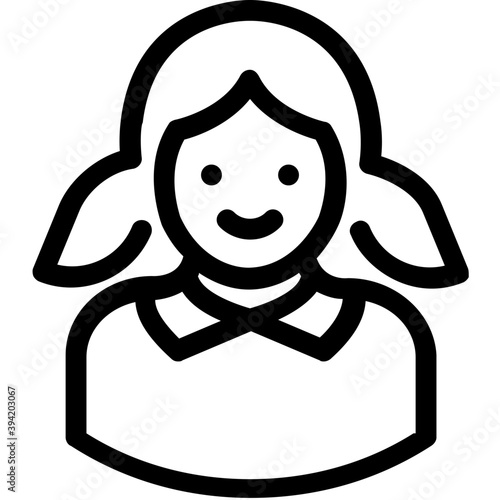 
Lady Line Vector Icon
