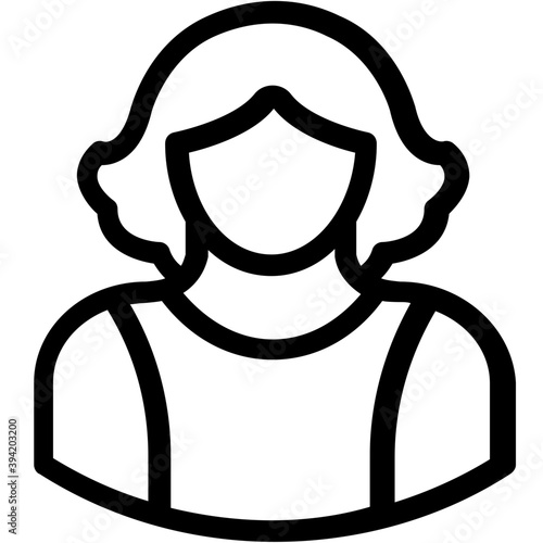 
Lady Line Vector Icon
