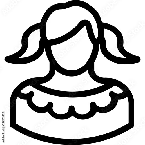 
Lady Line Vector Icon
