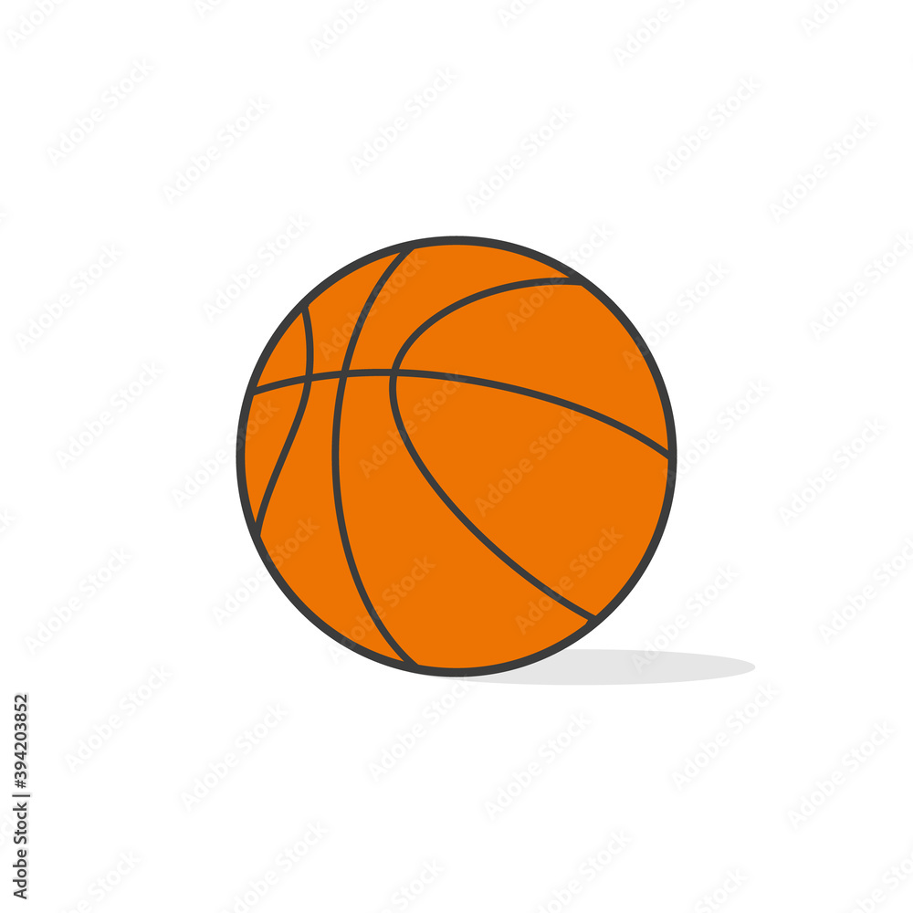 Basketball. Vector illustration. Basketball icon isolated on white background