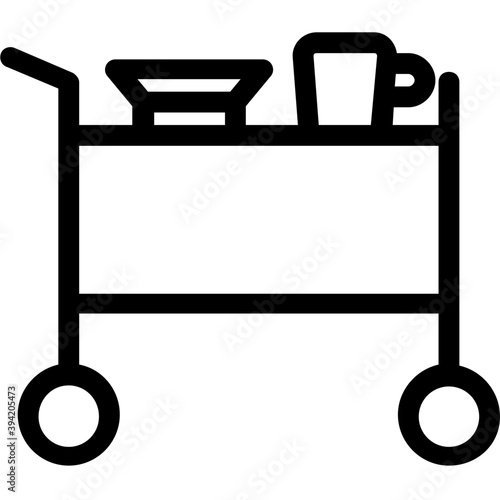 
Food Trolley Vector Icon

