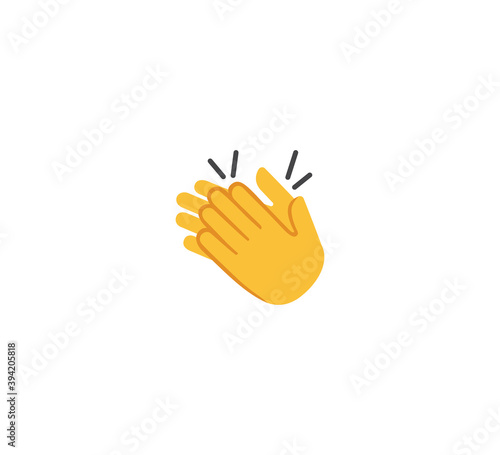 Clapping hands emoji gesture vector isolated icon illustration. Clapping hands gesture icon photo