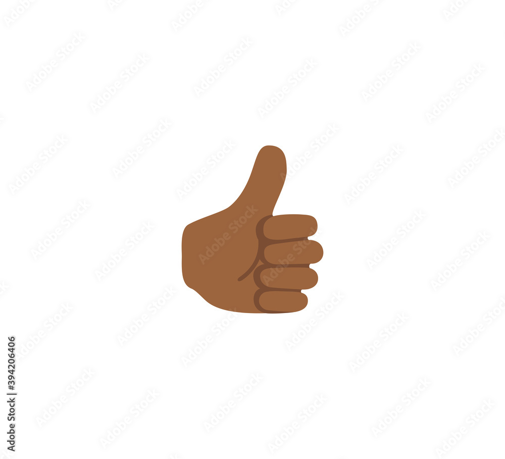 Thumb up emoji gesture vector isolated icon illustration. Like button gesture icon Thumb up emoji gesture vector isolated icon illustration. Like button gesture icon