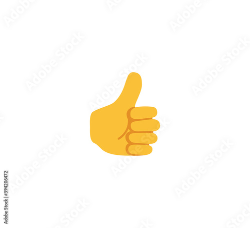 Thumb up emoji gesture vector isolated icon illustration. Like button gesture icon