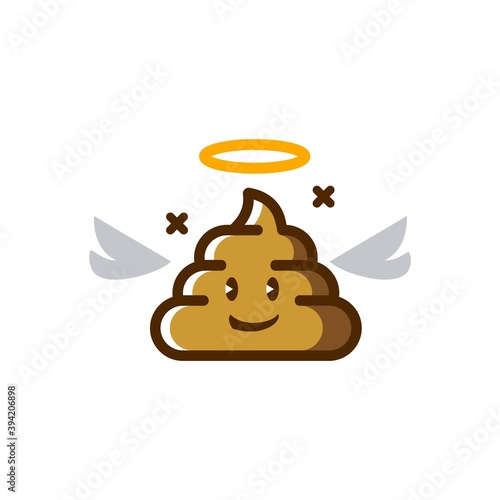 poop Vector,holy shit vector icon illustration design logo, Poop wearing black glasses mascot cartoon character design.