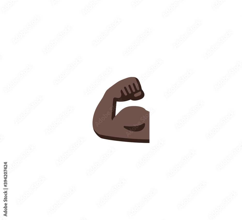 Biceps emoji gesture vector isolated icon illustration. Biceps gesture icon Biceps emoji gesture vector isolated icon illustration. Biceps gesture icon
