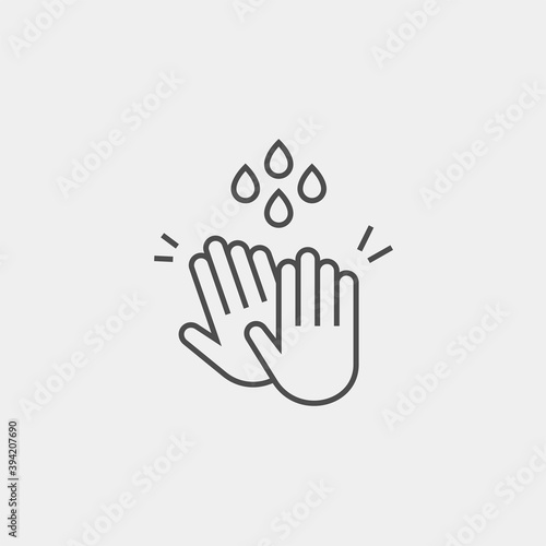 Hand wash flat vector icon. Clean hands flat vector icon