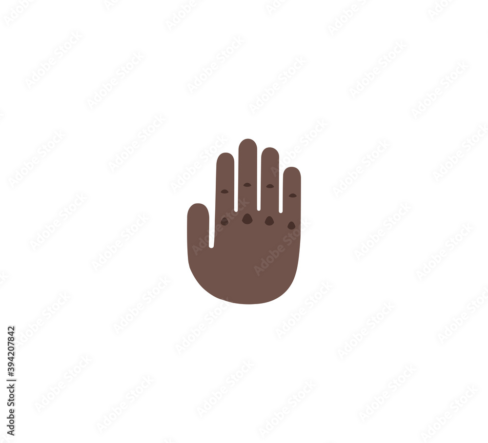 Raised Back of Hand emoji gesture vector isolated icon illustration. Hand palm gesture icon Raised Back of Hand emoji gesture vector isolated icon illustration. Hand palm gesture icon