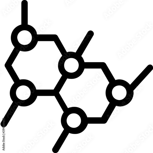 
Molecule Vector Line Icon

