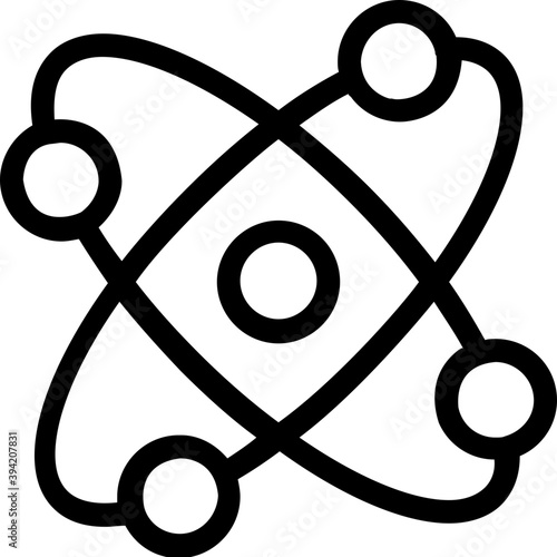 
Molecule Vector Line Icon
