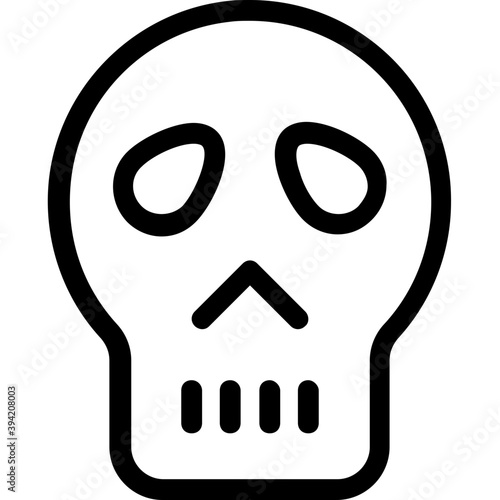  Skull Vector Line Icon 