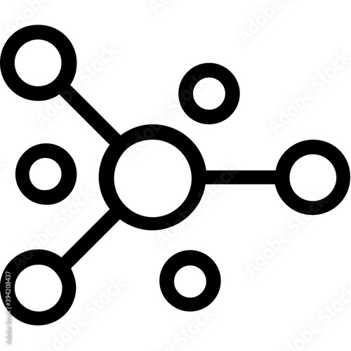 
Molecule Vector Line Icon
