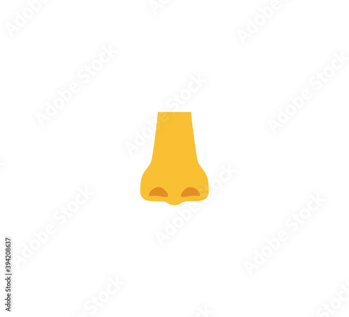 Nose vector isolated icon. Nose emoticon illustration