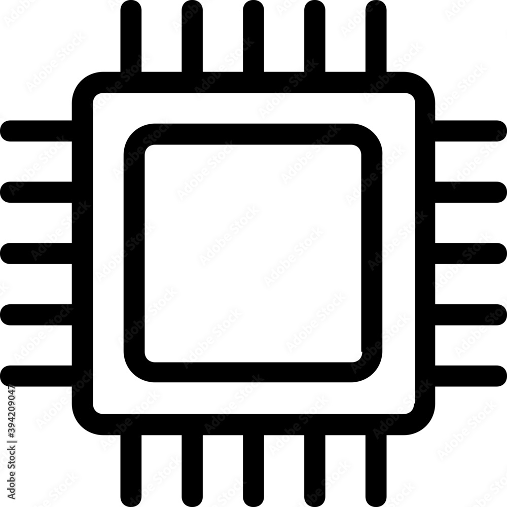 Processor Chip Vector Line Icon
Processor Chip Vector Line Icon